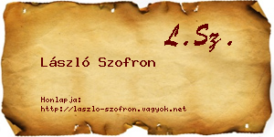 László Szofron névjegykártya